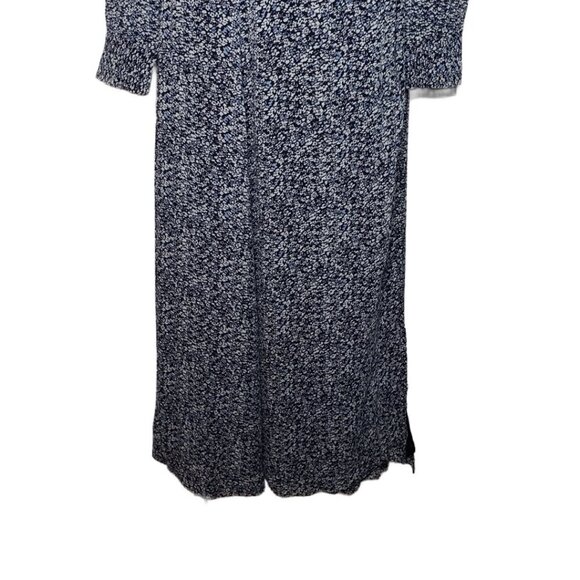 NWT GANNI Sz 36 Georgette Wrap Dress in Phantom Floral Maxi Sheer, Blue (1459) - Picture 4 of 6